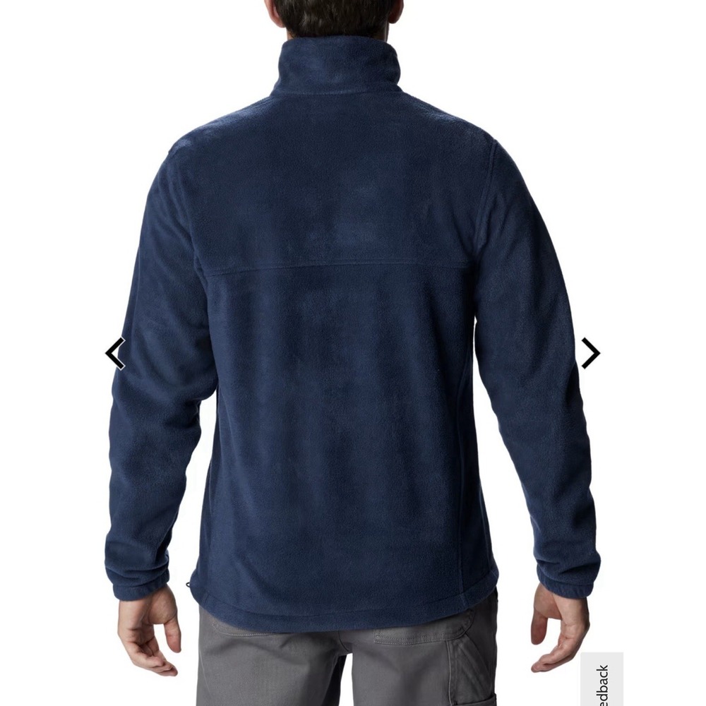 Columbia Steens Mountain‎ 2.0 Full Zip Navy Blue Fleece Jacket Zip Mens Lg Tall - Picture 2 of 9